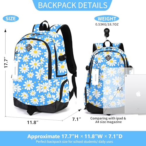 rickyh style School Backpack Travel Bag for Men & Women Lightweight College Back Pack with Laptop Compartmen - color: 09jidanhua