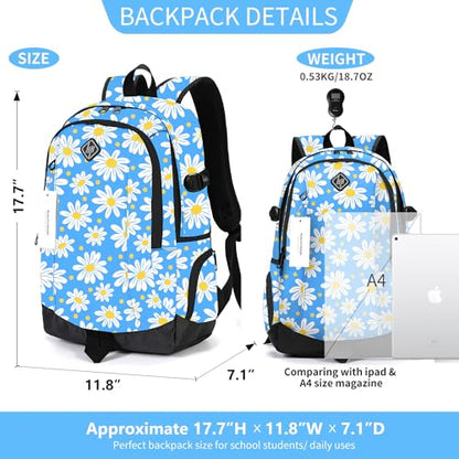 rickyh style School Backpack Travel Bag for Men & Women Lightweight College Back Pack with Laptop Compartmen - color: 09jidanhua