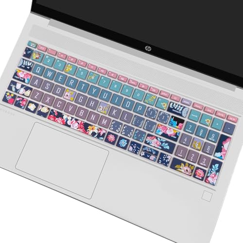 Keyboard Cover for 15.6" HP ProBook 450/455/650 G8/G9/10, Cute Keyboard Skin, Red Flowers - color: Red Flowers