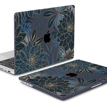 Mektron Case for 2026 M5 MacBook Pro 16 inch A3429 A3428 M4 A3403 A3186 M3 A2991 M2 A2780 M1 A2485 (2021-2025) Pro/Max with Liquid Retina XDR, Hard Shell Plastic Laptop Cover, Dahlia Flower C035