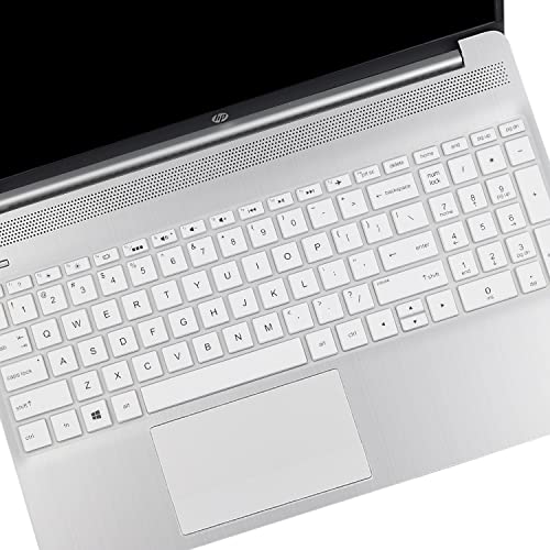 Keyboard Cover for 17.3" HP Laptop 17-by 17-by2053cl 17-by4633dx 17-by0061st 17-by0021dx, HP Envy 17m-ae011 17m-ae111 /17.3 hp 17-bs Series 17-bs010 17-bs020 17-bs019 17-bs049 /15.6" HP Envy X360 15 - color: White