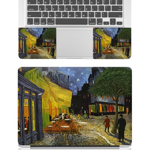 12.1-15.6 Inch Laptop Skin Decal, Universal Reusable Vinyl Cover Sticker for Notebook PC, Waterproof Art Protector - Terrace of The Cafe - color: Terrace of the café