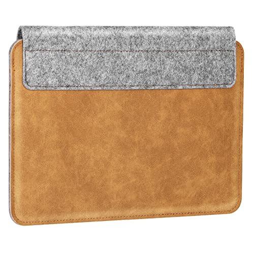 MoKo 9-11 Inch Tablet Sleeve Bag with Slim Design | Fits iPad Air 11-inch M2, iPad Pro 11-inch M4, iPad Air 5/4 10.9, iPad 9/8th 10.2 and iPad 10th 10.9, Gray & Brown - size: 9-11 Inch
