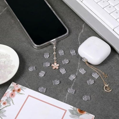 101pcs Cell Phone Dust Plug, Clear Charging Port Covers Anti Dust | Charging Port Plug Phone Dusts Plugs Protector Protective Dusts Plug for Phones Earphones Laptops Accesories