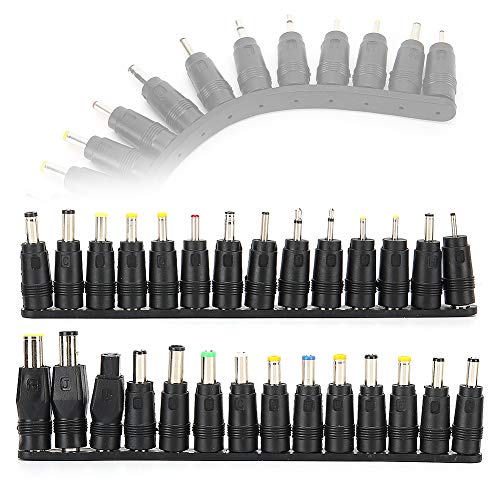 FLEXMAN 28Pcs Universal DC Power Adapter Tips, 5.5X2.1mm Portable Female Charging Conversion Head for Laptop, Balance Bikes, Scooters, Wheelchairs