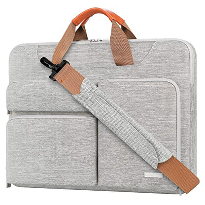 Lacdo 360° Protective Laptop Shoulder Bag for 13 inch MacBook Air M5 A3449 (2026), M4 A3240 2025, M3 A3113, M2 A2681, M1 A2337 A2179 A1932 | 13 Inch MacBook Neo A18 Pro A3404 2026 Computer Bag, Gray - color: Gray, size: 13-13.3 Inches