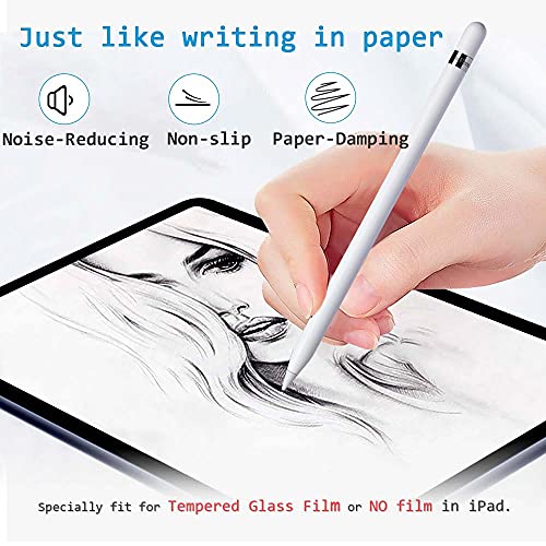 Soft Paperfeel Damping Tips Replacement Compatible with Apple Pencil 1st Gen & 2nd Gen, Noise Reducing Pen Nibs for iPad Pro(2 PCS) - style: 2 PCS (Model: 2B)