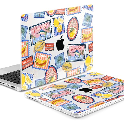 MEEgoodo Case for MacBook Pro 16 inch 2026 2024 2023 2021, Laptop Hard Shell Compatible with M5 M4 M3 M2 M1 Pro/Max Chip, Fit Model A3429/A3428/A3403/A3186/A2991/A2780/A2485, Retro Tropical Pattern - color: Retro Tropical Pattern