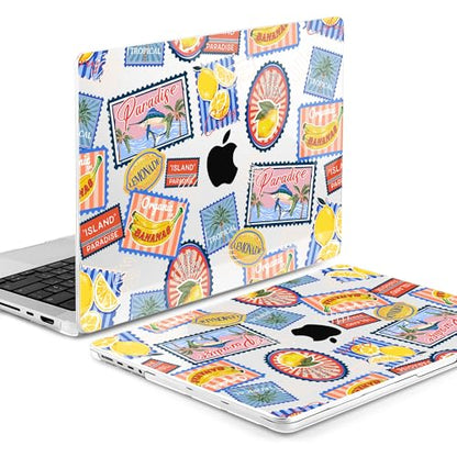 MEEgoodo Case for MacBook Pro 16 inch 2026 2024 2023 2021, Laptop Hard Shell Compatible with M5 M4 M3 M2 M1 Pro/Max Chip, Fit Model A3429/A3428/A3403/A3186/A2991/A2780/A2485, Retro Tropical Pattern - color: Retro Tropical Pattern