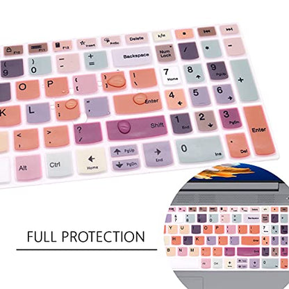 Keyboard Cover for Lenovo Yoga 7/7i 15.6" 16", 2023 2022 IdeaPad 5/IdeaPad 3/IdeaPad 5i/IdeaPad 3i 15.6" 17.3"/Lenovo Flex 5 15.6", Yoga Slim 7 15", ideaPad Slim 7 15.6", ThinkBook 15/15p G2G3G4 - color: Flame Colorful