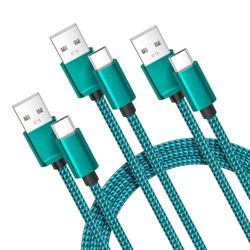 Basesailor for iPhone 17 16 Pro Max Charger Cord,USB to USB C Cable,Type C Charging Power Cord for Apple 17e 15 iPad 10 Air 4 5,Samsung Galaxy S26 S25 S24 S23,Green,3Pack 3.3/6.6/10FT(1/2/3M) - color: Green, size: 3Pack 3.3/6.6/10FT(1/2/3M), style: 3 Pack