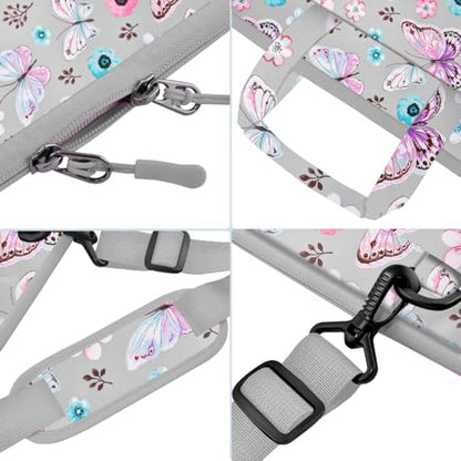 Laptop Case 15.6 inch Shoulder Bag, Durable Shockproof Protective Computer Carrying Briefcase with Multi-Pockets and Strap Compatible with Most 15.6 inch Notebooks,Butterfly - color: Butterfly, size: 15.6"