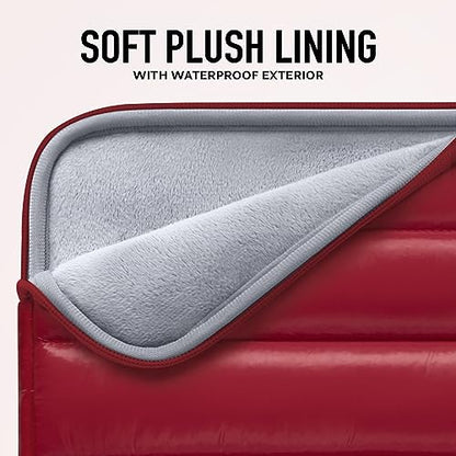 Vandel The Original Puffy Laptop Sleeve 13-14 Inch, Laptop Sleeve for Women | Protective Carrying Case Cover for MacBook Pro 14 in, MacBook Air 13 Inch, iPad Pro 12.9, Dell, Asus, HP - color: h. Shiny Red