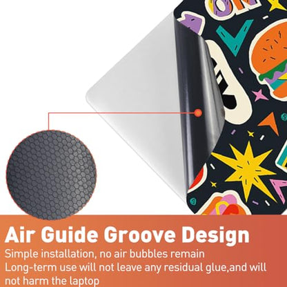 12.1-15.6 Inch Laptop Skin Decal, Universal Reusable Vinyl Laptop Cover Sticker, Waterproof Art Decal Protector I Lovely Heart Lips - color: Lovely Heart Lips