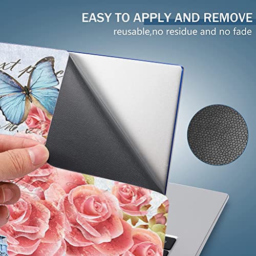 Laptop Skin Sticker,13.3 14 15 15.4 15.6 inch Laptop Skins,Universal Vinyl Decal,Dustproof Scratch Resistant Reusable Cover Protector with Free 2 Wrist Pads (Butterfly 3) - color: Butterfly 3
