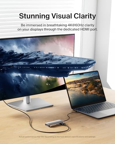Belkin USB-C Hub 7 in 1 4K HDMI, PD, USB-A, SD & Audio | USB-C docking station for Neo MacBook, iPad Pro, and XPS, includes SD/MicroSD card slots, USB-A ports, 3.5mm audio jack - style: 7-in-1 USB-C Hub