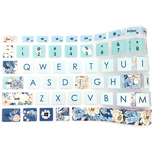 Silicone Keyboard Skin for 12.4" Microsoft Surface Laptop Go 1/2 / 3, Peony - color: Peony