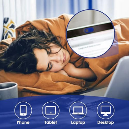 5-Pack Webcam Cover Slide, Ultra-Thin Privacy Shield for Laptop, Tablet, Phone, Desktop, Sliding Lens Cover for Personal and Office Use - color: 5 Dark Blue