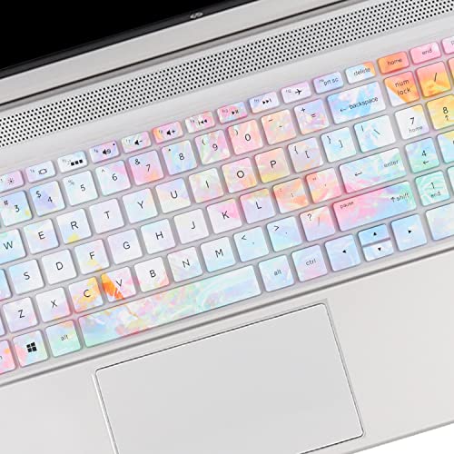 Keyboard Cover for 15.6 17.3 HP Laptop 15-by 15-dw/ef 17-by 15-dy5399nr 15-dy2792wm 15-dy1023dx 15-dy2795wm 15-dy2091wm 15-dy2005tg 15-dy2132wm dy2152wm 15-dy0700tg 15-dy1043dx 15-dy2031nr 15-dy2072dx - color: colors