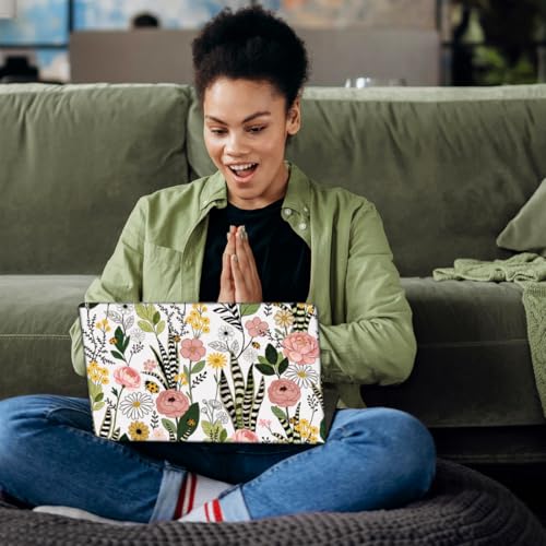 SUPERDANT Wildflower Laptop Skin Sticker Decal Leaves Universal Laptops Notebook Skin Sticker 12 13 13.3 14 15 15.4 15.6 Inches Vinyl Laptop Cover Stickers Removable Waterproof Notebook Protector - style: Wildflower Leaves