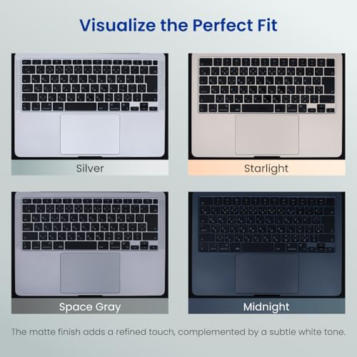 BELLEMOND | 2-Pack | Made in Japan Trackpad Protector for MacBook Air 13” M4 / M3 / M2 (2025/24/22) | Ultra-Smooth Matte PET Film | Scratch-Resistant | Precise Touch & Glide - size: MacBook Air 13.6"