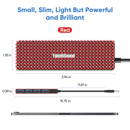 USB Splitter for Laptop, Laptop USB Port Expander, USB Hub Adapter for PC,MacBook Pro,Mac Air,Surface, Flash Drive, SSD,Gaming, Red - size: Red A+C to 4 USB