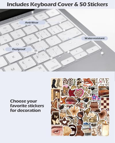 ProCase Clear Case for MacBook Neo 13 Inch 2026 Model A3404, Ultra-Thin Hard Shell Protective Laptop Cover with Keyboard Cover & 50 Coffee Stickers - color: Clear Case + Coffee Stickers