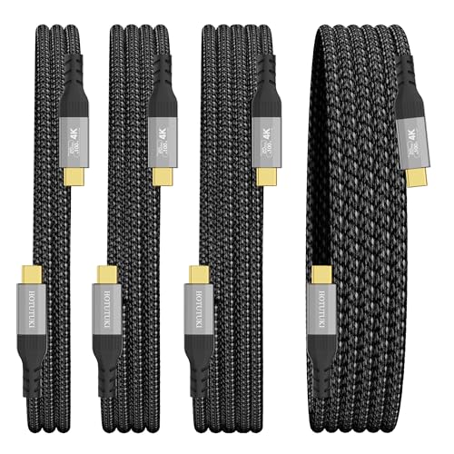 4-Pack(2FT+3.3FT+6.6FT+10FT) USB-c Cables,20Gbps Data Charging Cable,100W USB 3.2 Gen 2 High Speed, 4K Video Monitor Cord, USBC Display Cable Compatible with Thunderbolt 4/3 - size: 2FT+3.3FT+6.6FT+10FT