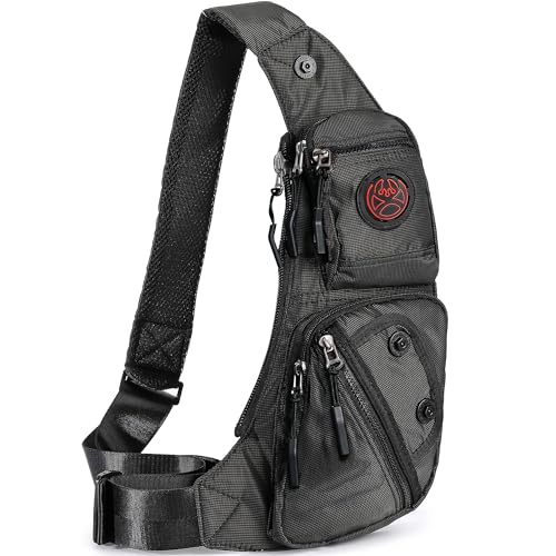 NICGID Sling Bag Chest Shoulder Backpack Crossbody Daypack for Men Women | Travel Outdoor Hiking Concealed Carry Fishing Fanny Tool Small Casual - color: Black-2620n