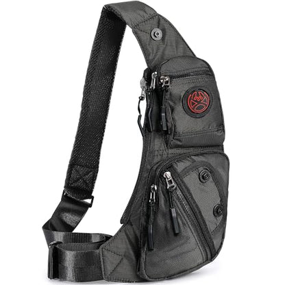 NICGID Sling Bag Chest Shoulder Backpack Crossbody Daypack for Men Women | Travel Outdoor Hiking Concealed Carry Fishing Fanny Tool Small Casual - color: Black-2620n