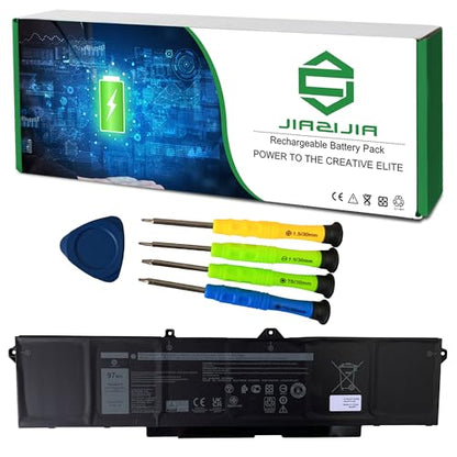 9JRV0 CPX-53XP7 97Wh Laptop Battery Replacement for Dell Latitude 5521 5531 Precision 3561 3571 3581 3591 Series Notebook 53XP7 053XP7 05RGW 005RGW Black 11.4V 8071mAh - size: 14.4*5.7*1.2inch 9JRV0