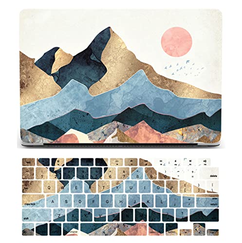 Compatiable for MacBook Pro 13 Inch Case - 2012-2008 A1278 with CD-ROM, Plastic Hard Shell & Keyboard Cover Skin - Mountains - color: 1373 Mountains, size: Pro 13" w/CD-ROM 2008-2012(A1278)
