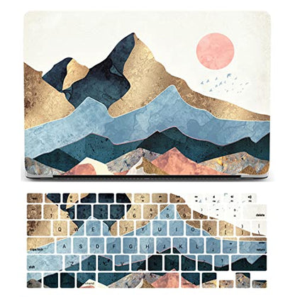 Compatiable for MacBook Pro 13 Inch Case - 2012-2008 A1278 with CD-ROM, Plastic Hard Shell & Keyboard Cover Skin - Mountains - color: 1373 Mountains, size: Pro 13" w/CD-ROM 2008-2012(A1278)