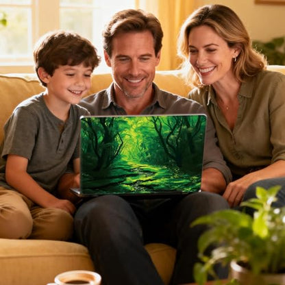 Universal Laptop Skin Sticker Decal for 11.6”12" 13" 13.3" 14" 15" 15.4" 15.6" Reusable Waterproof Scratch-Scratch Resistant Protective Vinyl Laptop Notebook Skin Stickers - Green Forests - color: Green Forests