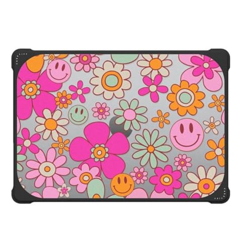 CASETiFY Bounce MacBook Air 15" (M2 - M5) Case [Enhanced Protective Corner Design/Ventilation Cutouts/Anti-Slip Grip] - Groovy Clear - Clear Black - color: Groovy Clear