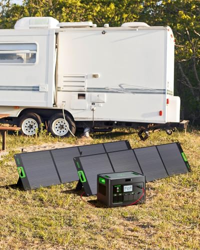 Portable Power Station 2400W Solar Generator for Home Use | 1843.2Wh UPS Home Battery Backup, LiFePO4 Battery Supply with 12 Outlets(2400W AC Outlets), 2Hrs Quick Charge, RV Camping - color: Silver