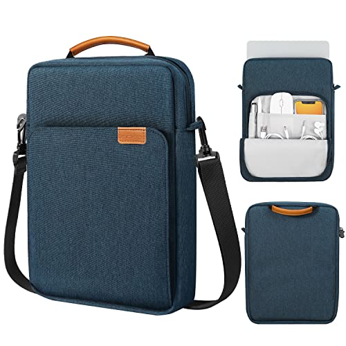 MoKo 13.3-14 Inch Laptop Sleeve Carrying Bag with Shoulder Strap & Handle - color: Indigo, size: 13.3-14 inch
