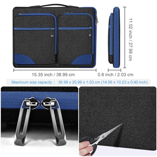 360 Protective Laptop Case 15" 15.6" 16" Sleeve, Water-Resistant Handbag with Straps Compatible with 16" MacBook Neo, MacBook Pro Air 16"/15", XPS 16" and Most 15" 15.6" 16" Notebooks,B01BL02 - color: B01bl02, size: 15"-16"