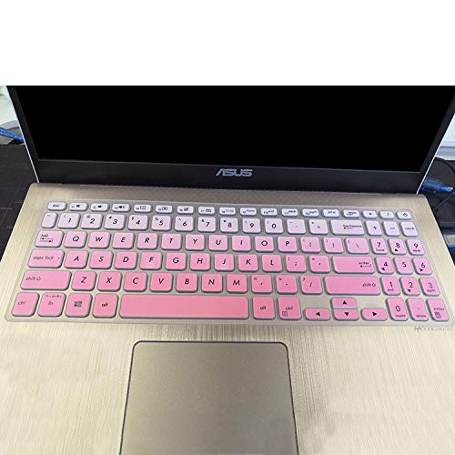Compatible for Asus Vivobook 15 F512FA F512DA F512F F512 A512 A512FJ A512F X512F FA DA 15.6 Inch Silicone Laptop Keyboard Cover Skin,Pink - color: pink