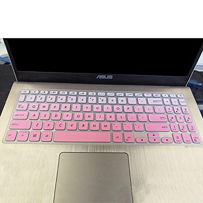 Compatible for Asus Vivobook 15 F512FA F512DA F512F F512 A512 A512FJ A512F X512F FA DA 15.6 Inch Silicone Laptop Keyboard Cover Skin,Pink - color: pink