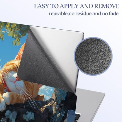 Universal Laptop Skin Sticker Decal,15.6 Inch Laptop Vinyl Cover for 13" 14" 15.6" Laptop,Scratch-Resistant Waterproof Protector Wrap,Reusable with Wrist Pads,Riverview Napping Cat - color: Riverview Napping Cat