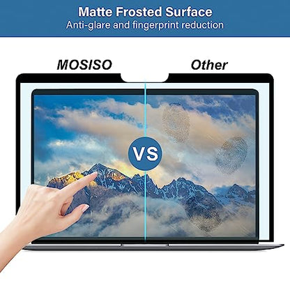 MOSISO Blue Light Blocking Screen Protector Bubble Free Anti Glare | Compatible with MacBook Air 13 inch 2022-2018/Pro 13 2023-2016 M2 M1, Anti Blue Light Blocking Laptop Screen Filter Film