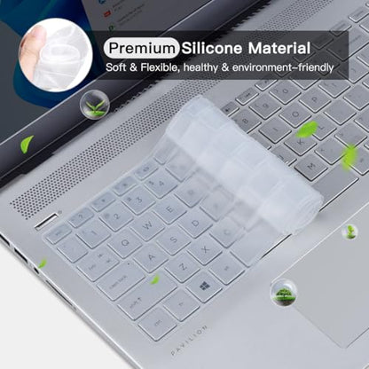 Keyboard Cover for HP Laptop 15.6 15-dw 15-dy 15-da/db 15-ef 15-bs/bw 15t 15z 15t-dy200 15t-dw300 15-db0011dx/HP Pavilion x360 15.6"/HP Envy 17 17.3 17t 17M 17-by 17-bs 17-bw/ca Keyboard Skin, Clear - color: Clear