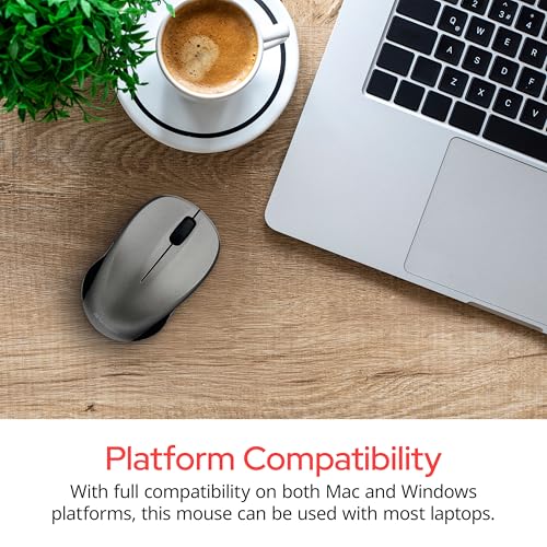 Verbatim 2.4G Wireless LED Silent Mouse - Noiseless and Silent Click Computer Mouse with Nano Receiver for Mac and PC - Blue - style: Blue Mouse