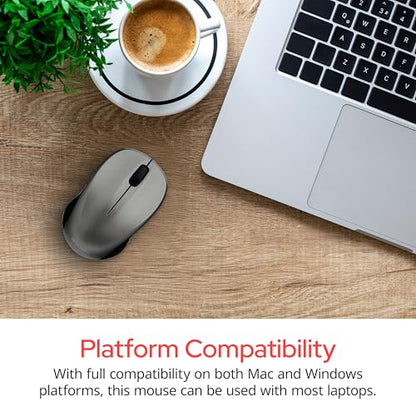 Verbatim 2.4G Wireless LED Silent Mouse - Noiseless and Silent Click Computer Mouse with Nano Receiver for Mac and PC - Blue - style: Blue Mouse