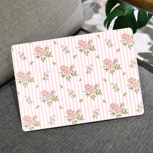 MEEgoodo Case for MacBook Pro 16 inch 2026 2024 2023 2021,Laptop Shell Compatible with M5 M4 M3 M2 M1 Pro/Max Chip,Fit Model A3429/A3428/A3403/A3186/A2991/A2780/A2485,Pink Stripes&Roses - color: Pink Stripes&Roses