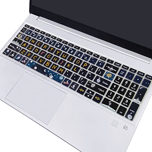 Silicone Keyboard Cover for 15.6 HP Laptop 15-fc 15-fd 15t-fd 15z-fc/HP Pavilion 15-eg 15t-eg 15-eh 15-er, 17z-ca 17-cn 17-cp 17z-cp Model Series,Spaceman - color: Spaceman