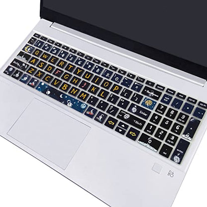 Silicone Keyboard Cover for 15.6 HP Laptop 15-fc 15-fd 15t-fd 15z-fc/HP Pavilion 15-eg 15t-eg 15-eh 15-er, 17z-ca 17-cn 17-cp 17z-cp Model Series,Spaceman - color: Spaceman