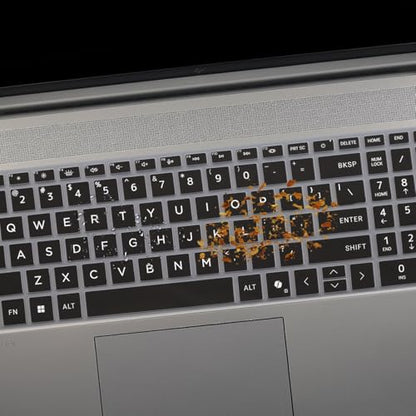 2 PCS Keyboard Cover for HP 15.6" Laptop 15-fc 15-fd 15z-fc000 15-fd0083wm 15t-fd000,HP OmniBook 5 AI 16" 16-ag 16-af 16-ba 16-bc 16z-ag100 16z-bc100 Series Laptop 16-af1037nr 16-bc1047nr-Black+Clear - color: Black+Clear