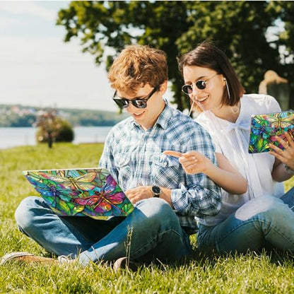 Universal Laptop Skin Sticker with 2 Wrist Pad Skins, Waterproof Scratch Resistant Vinyl Laptop Cover Decal, Cut to Fit for 11–15.6 Inch MacBook HP Dell Lenovo, Color Dragonfly - color: Color Dragonfly